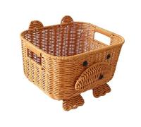 LOVIVER Panier de Rangement tressé, bac de Rangement décoratif Fait Main, Organisateur de Bureau en Imitation rotin pour Salle de Bain, Salle de Jeux, 28cmx23cmx17cm