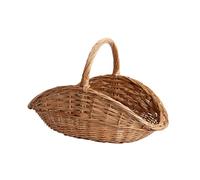 LOVIVER Panier en Osier Tressé Polyvalent pour Compositions Florales Pastorales avec Poignée pour La Ferme, L'extérieur et, S