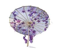 LOVIVER Parapluie Chinois Japonais en Papier huilé, Fait à la Main, Parapluie de Danse Classique de 81 cm, Violet
