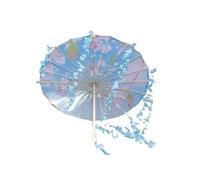 LOVIVER Parapluie Chinois Japonais en Papier huilé, Fait à la Main, Parapluie de Danse Classique de 81 cm, Rose Clair et Bleu