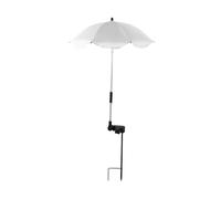 LOVIVER Parapluie pour Plante avec Piquet, Parapluie de Protection Solaire pour Plantes en Pot, Couvre-Ombre des Plantes pour Jardin et Terrasse, Beige Blanc