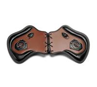 LOVIVER Pare-Chaleur Garde Selle Bouclier Cadre Panneau Latéral Garniture Cuir PU à Lacet avec Boucles Métal et Œillets Motif Crâne Convient aux Motards et Balades Quotidiennes, Fbg510 Brown