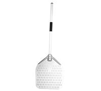 LOVIVER Pelle Pizza, Pelle a Pizza Perforée en Alliage d'Aluminium avec Manche Rétractable, Manche 40cm/80cm avec Pelle 12''/14'' pour Cuisine - 14 dans 80cm Poignée