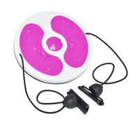 LOVIVER Planche d'exercice Twist Disque Rotatif avec poignées Machine de de Taille Portable antidérapante pour Les Hanches en intérieur, Rose et Rouge