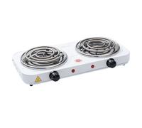 LOVIVER Plaque de cuisson électrique à double brûleur de comptoir, température réglable, compacte et pratique, 2000 W, idéale pour les sautés, Tube Chauffant