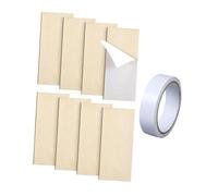 LOVIVER Plaque de réparation de charnière en bois, cache-trou de porte, accessoires robustes, remplacement direct de la charnière de porte de meuble de, Coin Carré, 8 Pièces