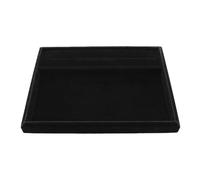 LOVIVER Plateau de présentation de bijoux, présentoir de colliers, bracelets, bagues, polyvalent, assiette vide, porte-bijoux pour commode de maison, Noir