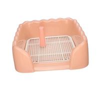 LOVIVER Plateau d'intérieur pour Chien pour Petits et Moyens Chiens avec Mur de Protection de Chaque côté pour Garder Les Pattes et Les sols Propres Urinoir, Rose L