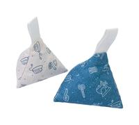 LOVIVER Poids de Patron pour Accessoires de Couture Poids de Couture en Tissu Robuste en Forme de Triangle Presse-Papier pour Le Quilting et l'écriture, Bleu Blanc 2 Pièces