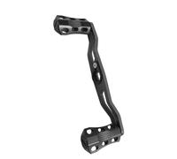 LOVIVER Poignée de Moulinet de Pêche Manivelle Levier Bras Remplacement Universel Fibre de Carbone et Alliage Aluminium 32g Entraxe 110mm Montage 8x5mm pour, Noir