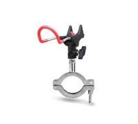 LOVIVER Porte-Canne à Pêche Support Bateau Pince Métallique pour Main Courante Angle Ajustable et Molettes Robustes Fixation Ferme sur Rambardes Rondes, 50mm, Base De Pêche en Bateau Modèle A