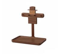 LOVIVER Porte-clés avec Plateau Organisateur Porte-clés Support Présentoir en Bois Grain Chaleureux Forme Épouvantail Verticale Bras Horizontaux pour Suspendre Adapté à Console Couloir Maison