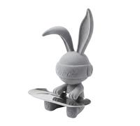 LOVIVER Porte-clés plateau en résine avec statue de lapin, sculpture décorative créative, décoration de Pâques pour la chambre ou le bureau, Gris
