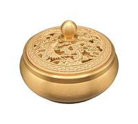 LOVIVER Porte-encens en Laiton Brûleur encensoir avec Couvercle Attrape-Cendres délicat Diffuseur de Parfum Ornement pour étude Méditation, Animal