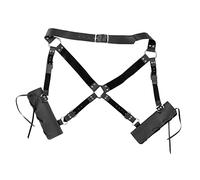 LOVIVER Porte-Fourreau d'épée médiévale étui en PU Gaine de Taille, pour au déguisement Simple Correspondant Hommes, Noir