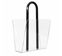 LOVIVER Porte-Revues En Acrylique Traparent Pratique Support Lecture Poignée Contemporain Support Livres pr Bureau, lon, Chambre à Ccher, Noir