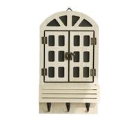 LOVIVER Porte-u Mural en Forme Fenêtre Polyvalent Porte-u Mural Étagère Robuste Patère Jardinière pr Cuisine, Bois Vintage