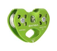 LOVIVER Poulie de tyrolienne pour Corde jusqu'à 13 mm, Double poulie d'escalade pour arboristes-alpinistes et activités de Plein air.