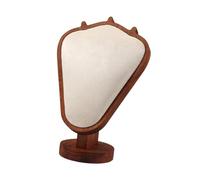 LOVIVER Présentoir à Colliers, Buste à Bijoux, Support à Bijoux, Mannequin à Collier, Base en Bois, Organisateur de Bijoux pour Commode, Beige