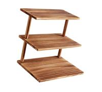 LOVIVER Présentoir à cupcakes en bois à 3 niveaux, surface lisse, polyvalent, pour buffet de mariage
