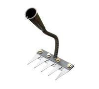 LOVIVER Râteau de jardin, griffe manuelle des mauvaises herbes, poignée ergonomique, dissolvant de l'outil d'extracteur pour le jardinage de la pelouse, 5 Dents