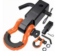 LOVIVER Remorquage Robuste Support D'attelage Axe Verrillage, Sécurisé, pr Chantier, Orange