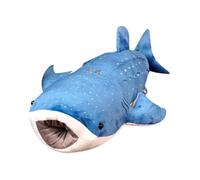 LOVIVER Requin en Peluche Lavable réaliste en Peluche pour décoration de Bureau ou de Maison, Bleu, 100cm