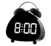 LOVIVER Réveil Numérique avec Sonnerie Puissante, Grand écran et Chiffres, Idéal pour Une Chambre Double, Une Chambre D'enfant, Un Bureau Ou pour Les Gros, Noir