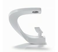LOVIVER Robinet de Salle de Bain Mitigeur Lavabo Monotrou Bec Plat Forme Élancée Pose sur Base Rectangulaire Cartouche Céramique Convient aux Maisons, Blanc