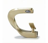 LOVIVER Robinet de Salle de Bain Mitigeur Lavabo Monotrou Bec Plat Forme Élancée Pose sur Base Rectangulaire Cartouche Céramique Convient aux Maisons, Doré Brossé