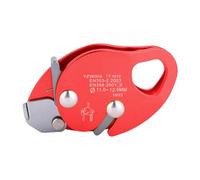 LOVIVER Rope Grab Adjuster Système de Protection Escalade Arbre Rappel Sécurité Aluminium Solide Mécanisme Distribution Uniforme Force Adapté à La Spéléologie, Rouge