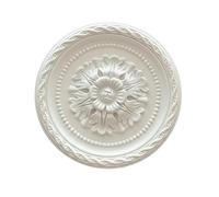 LOVIVER Rosace Plafond Ornementale Médaillon Décoratif Élément Central Relief Sculpture Élégant Matériau PU Adaptée Décoration Plafond Maison, 025 Carved 30CM