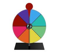LOVIVER Rotation de Roue Roulette Rotation Game avec Support Stand drôle Acrylique Jeu Rotatif Jouet de Bricolage pour l'anniversaire, Socle Noir