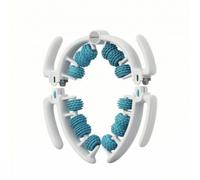 LOVIVER Rouleau de Massage Jambes Rouleau Manuel d'Automassage Rouleau Musculaire Ergonomique avec Deux Poignées Roues à Picots Flexibles Structure Circulaire