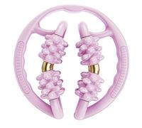 LOVIVER Rouleau de Massage Pince Circulaire Masseur Manuel et Appareil de Fitness avec 8 Roues pour Une Action Profonde Adapté pour L'Entraînement à Domicile, Rose