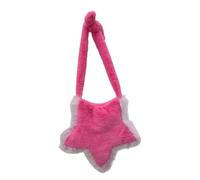 LOVIVER Sac à bandoulière en Forme d'étoile pour Femmes, Sac à Main Confortable et Tendance pour Le Nouvel an, Rose Rouge Rose