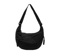 LOVIVER Sac à bandoulière Simple Sac à Corps croisé en Nylon pour Le Travail Walking Street Outdoor Riding, Noir