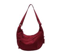 LOVIVER Sac à bandoulière Simple Sac à Corps croisé en Nylon pour Le Travail Walking Street Outdoor Riding, Rouge