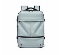 LOVIVER Sac à Dos de Ordinateur Sacoche Valise Bagage avec Compression Sous Vide USB et Passage pour Trolley Matériaux Oxford Polyester TPU Adapté au Bureau, Bleu, Bleu, 16 Pouces