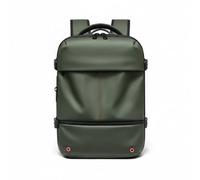 LOVIVER Sac à Dos de Ordinateur Sacoche Valise Bagage avec Compression Sous Vide USB et Passage pour Trolley Matériaux Oxford Polyester TPU Adapté au Bureau, Vert, Vert Armée, 16 Pouces