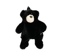 LOVIVER Sac à Dos en Peluche Ours, Sac à Dos de Voyage Souple, Cartable pour étudiantes, Femmes, Enfants, Filles, Noir