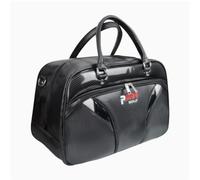 LOVIVER Sac de Golf Extérieur de Transport Accessoires Étui Souple en Cuir PU Compartiment Spacieux Poches Zippées Poignées Renforcées Fermé par, Noir