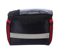 LOVIVER Sac de Guidon Vélo Sac Avant Panier Sac Tube Cadre Panière Étanche Polyester avec Poche PVC pour Cyclisme Extérieur Convient à Vélo de Montagne, Rouge