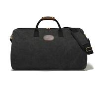 LOVIVER Sac de Pliable Sac de Sport Sac Fourre-Tout Valise Souple Corps Rectangulaire Structuré avec Garnitures en Contraste et Écusson Ovale Port à la Main, Array, Noir