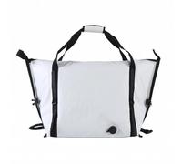 LOVIVER Sac de Rangement Pêche Compact Isotherme avec Poche Maillée Fermeture Solide Poignée Pratique Transport Cabillaud Camping, Blanc, 25L