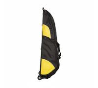 LOVIVER Sac d'Équipement d'Escrime Étui Chariot Rangement Compartimenté Roues Robustes Base Bois Cadre Métal pour Matériel Masque Vêtements Idéal Pratique Concours Déplacement, Noir+Jaune+Neuf