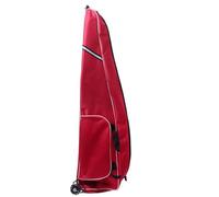LOVIVER Sac d'Équipement d'Escrime Étui Chariot Rangement Compartimenté Roues Robustes Base Bois Cadre Métal pour Matériel Masque Vêtements Idéal Pratique Concours Déplacement, Rouge