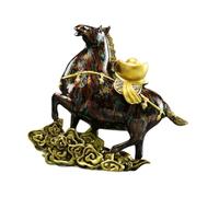 LOVIVER Sculpture de cheval en résine, figurine Feng Shui à poser sur une table, un bureau, une armoire ou un espace de travail. Cadeau idéal pour une maison, Coloré