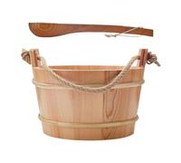 LOVIVER Seau de Sauna avec louche 4L avec poignée de Corde
