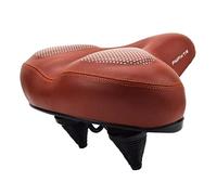 LOVIVER Selle Vélo Extra Large avec Coussin de Mousse Silicone Gel Siège de Remplacement Rembourré à Ressort Assise Creusée Ventilée Surface Résistante à L'Ea, Brun Gel
